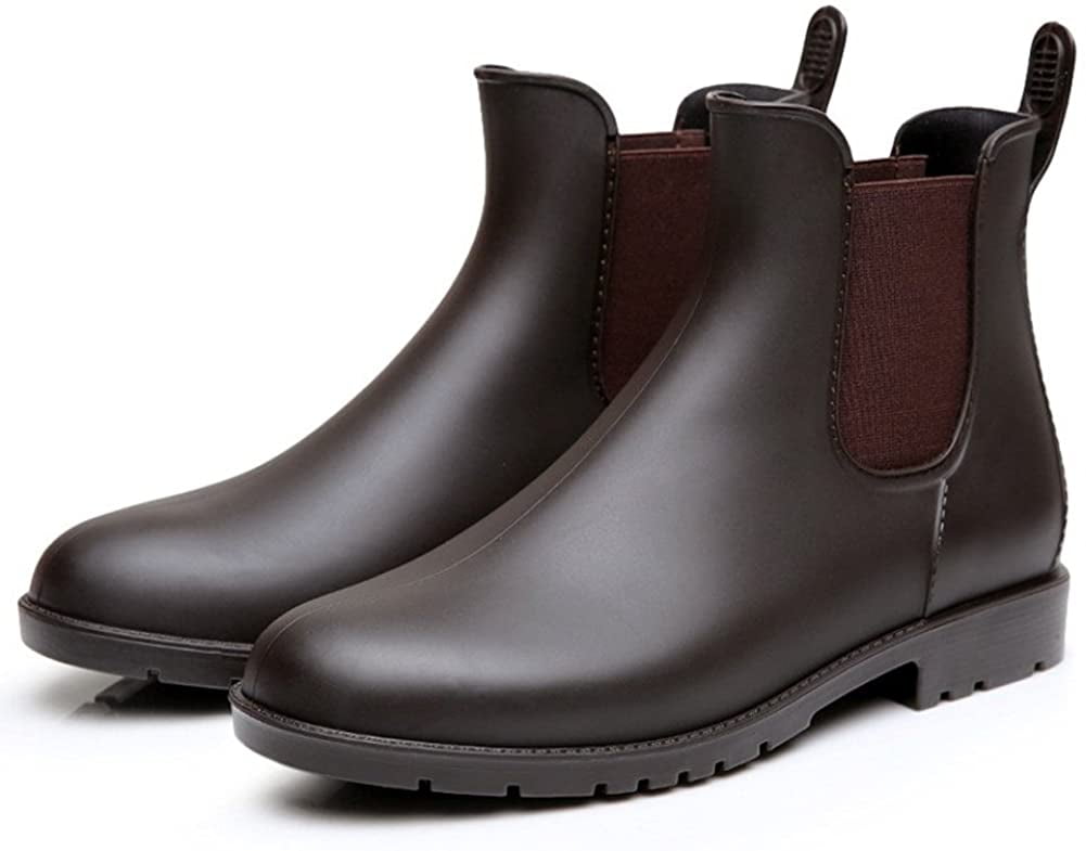 Litfun Women's Short Rain Boots  Rubber Ankle Chelsea Booties Rainboots for Women