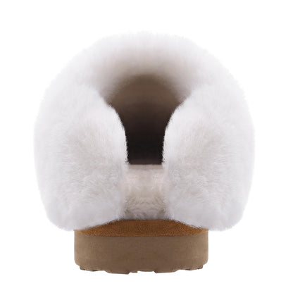 Litfun Fuzzy Memory Foam House Slippers for Women Fluffy Suede Slippers