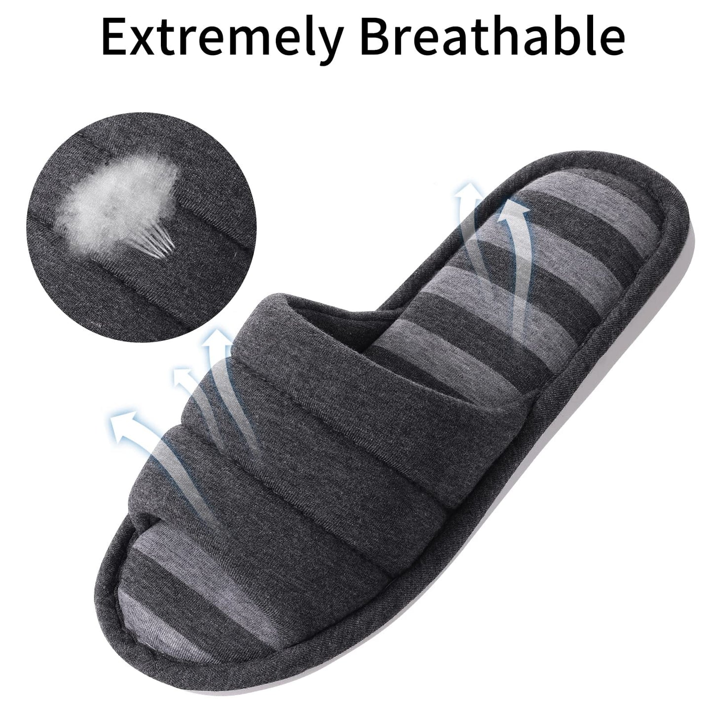 Litfun Women's Slide Slippers Open Toe House Slippers for Women House Shoes