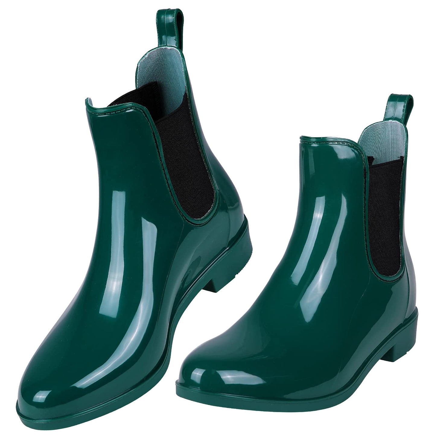 Litfun Women's Short Ankle Rain Boots Lightweight Chelsea Booties Rubber Waterproof Garden Rain Boots for Women