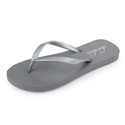 Litfun Slim Flip Flops for Women Casual Thong Flat Sandals Soft Rubber Slip on Sandals