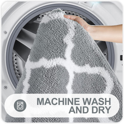 Buganda Microfiber Bathroom Rugs Set 2 Piece