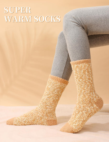 Litfun Fuzzy Socks for Women, 3 Pairs Winter Warm Fluffy Socks Plush Slipper Socks