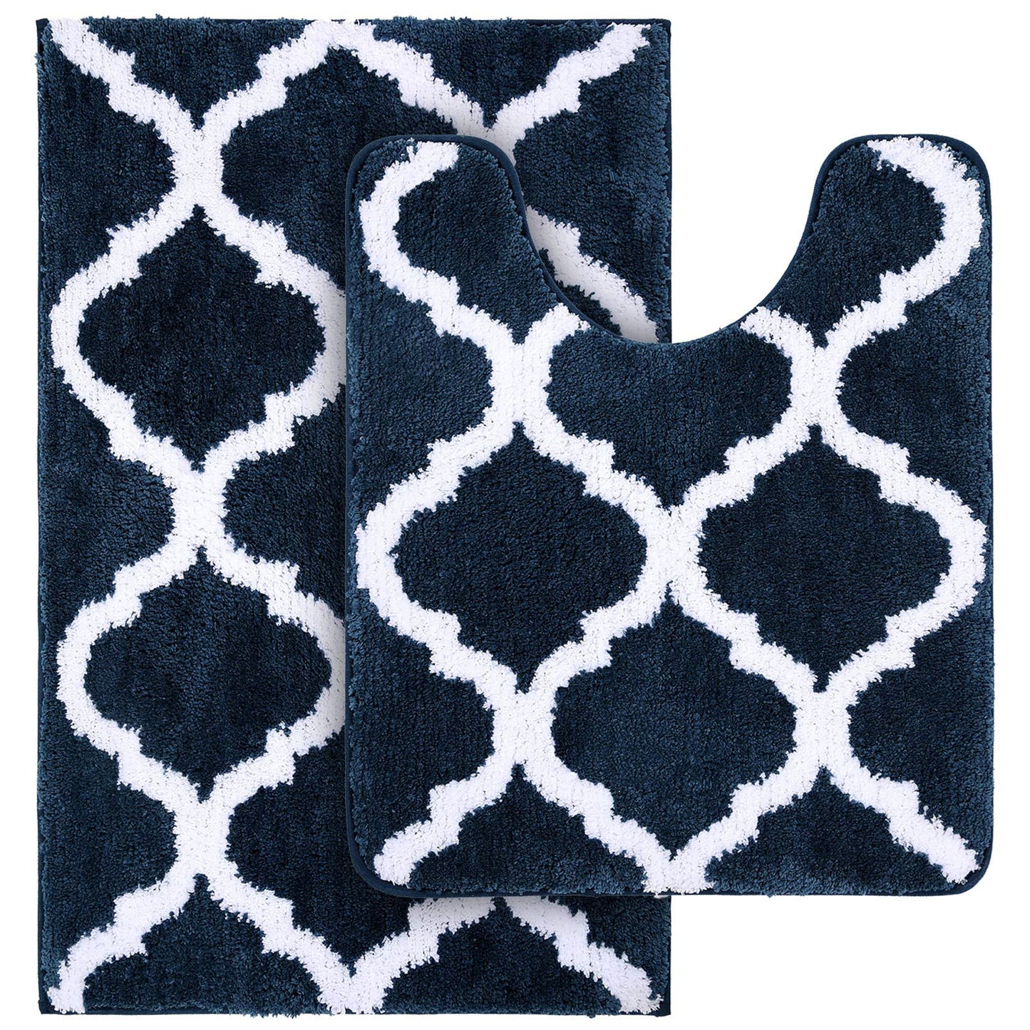 Buganda Microfiber Bathroom Rugs Set 2 Piece