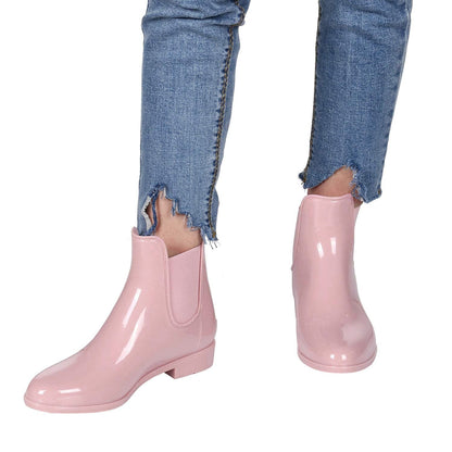 Litfun Women's Short Ankle Rain Boots Lightweight Chelsea Booties Rubber Waterproof Garden Rain Boots for Women