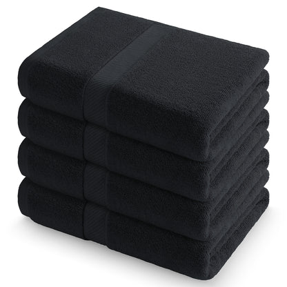 decorUhome Pack of 4 Bath Towels 27 x 55 Inches