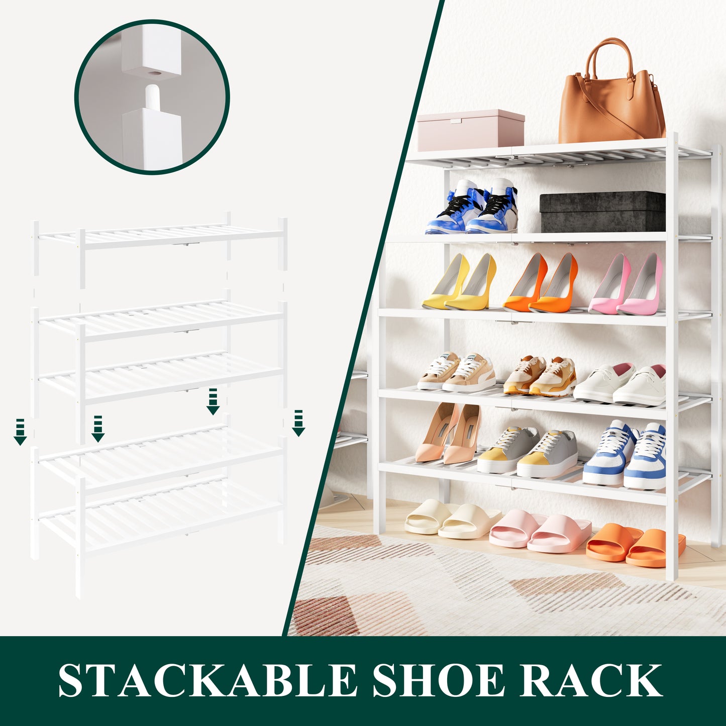 Smiry Bamboo Shoe Rack