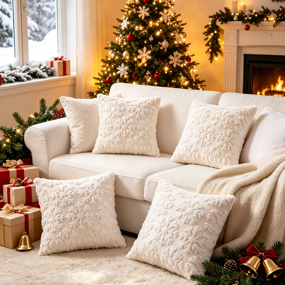 decorUhome Christmas Throw Pillow Covers
