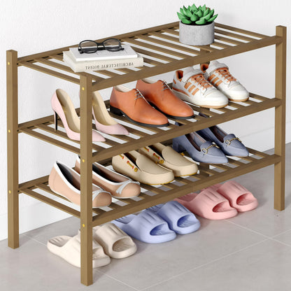 decorUhome Bamboo Shoe Rack for Closet