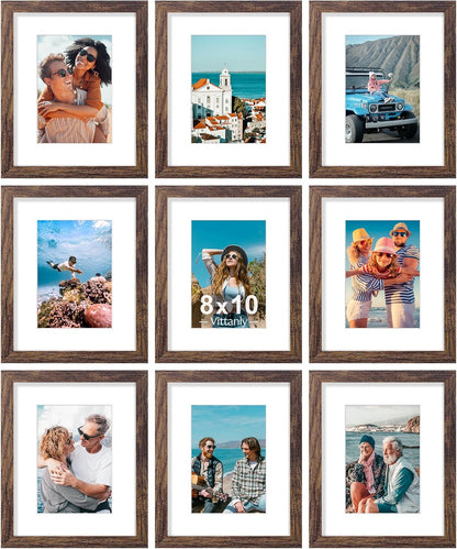 decorUhome 8x10 Black Picture Frame Set of 9