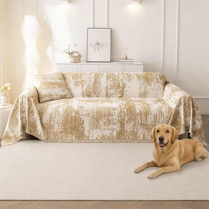 decorUhome Sofa cover for 3-Cushion Couch