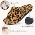 Comwarm Women's Orthotic Arch Support Slippers Fuzzy Adjustable Orthopedic Slippers for Plantar Fasciitis Furry Slide for Ladies