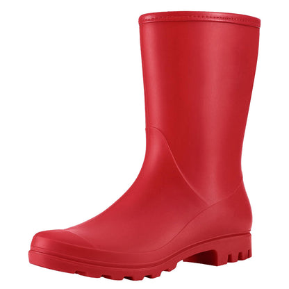 Litfun Mid Calf Rain Boots for Women Waterproof Garden Shoes