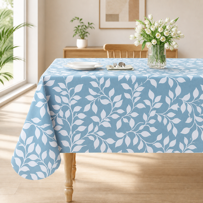 Smile Bee Waterproof Vinyl Tablecloth, Rectangle Table Cover with Flannel Backing