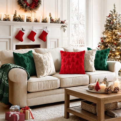 decorUhome Christmas Soft Plush Faux Wool Couch Pillow Cover