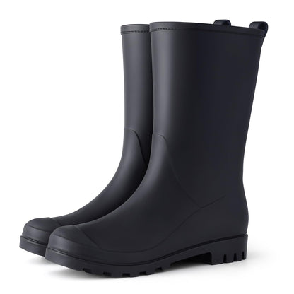 Litfun Mid Calf Rain Boots for Women Waterproof Garden Shoes