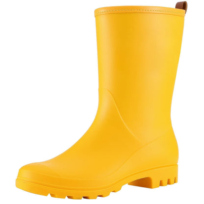 Litfun Mid Calf Rain Boots for Women Waterproof Garden Shoes