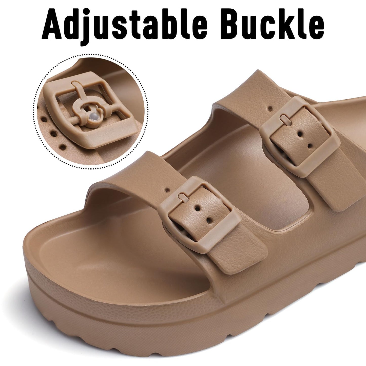 Goosecret Women's Comfortable Arch Support Walking Platform Sandals