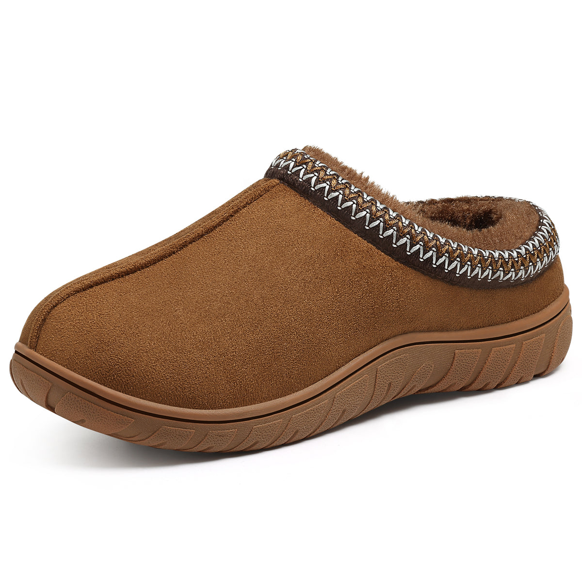 Litfun Men's Memory Foam Fuzzy Slippers Indoor Outdoor Comfy House Shoes Slip on
