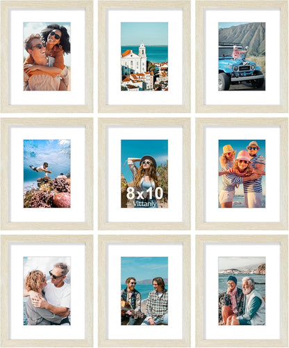 decorUhome 8x10 Black Picture Frame Set of 9