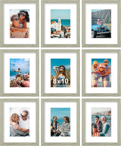 decorUhome 8x10 Black Picture Frame Set of 9